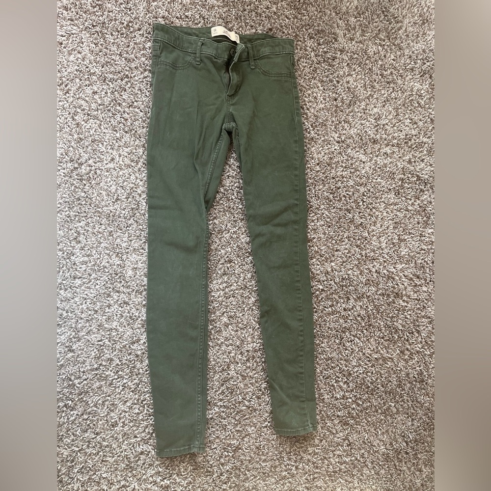 Hollister Women Olive Skinny Pants